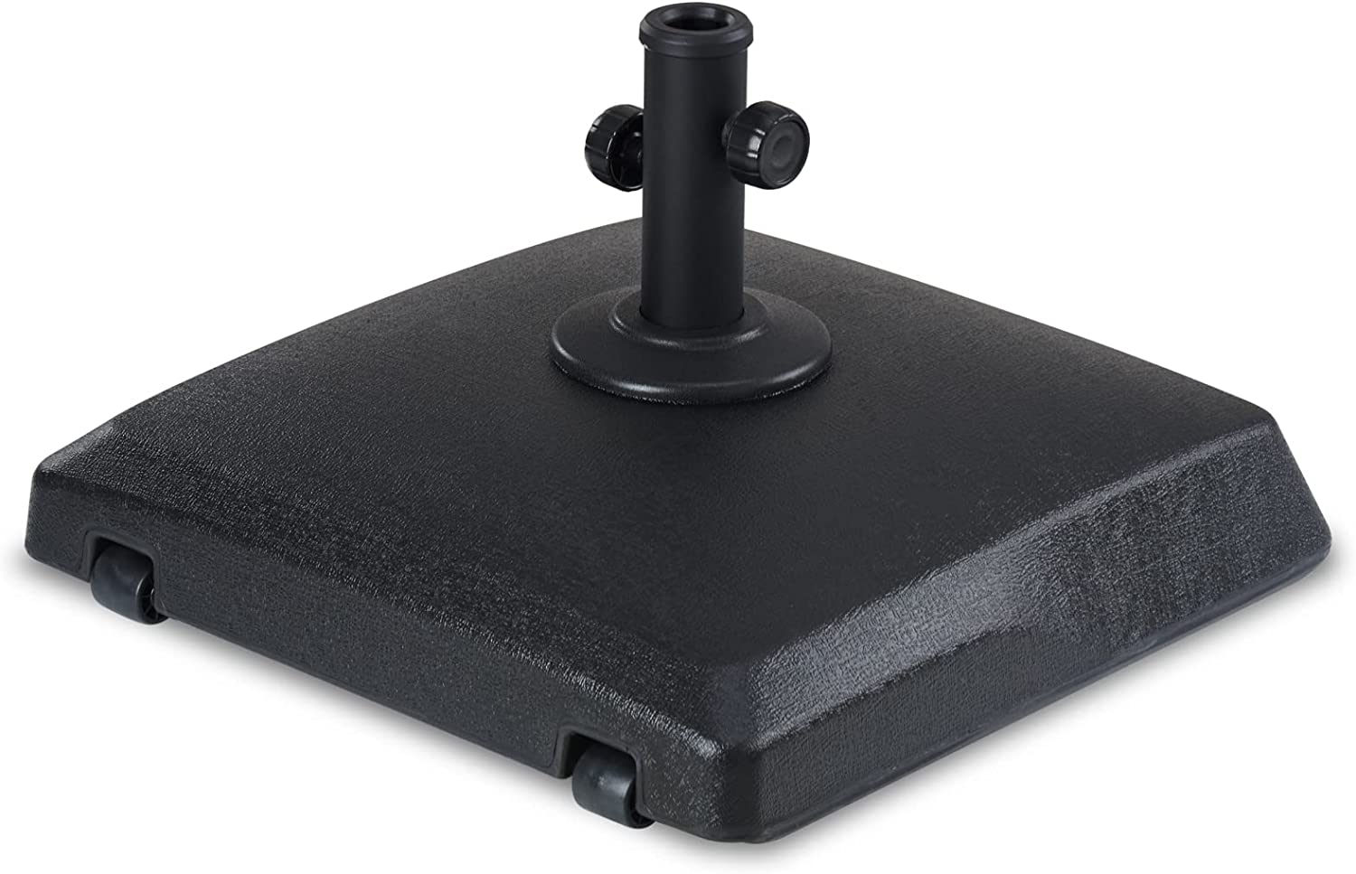 Gardesol Heavy Duty Umbrella Base with Wheels, 68.3lbs Square Mobile Market Umbrella Stand for