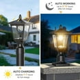 thumbnail image 5 of Solar Lamp Post Lights Outdoor Waterproof – Warm White LED Garden Lights for Yard, Driveway, Fence, Pathway – IP44 Dusk to Dawn Solar Pole Lights for Patio Landscape Decor, 5 of 11