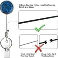 thumbnail image 2 of Retractable Badge Holder, Lightweight Plastic Badge Reel Retractable Card Holder with Key Ring Backing Belt Clip, 2 of 5