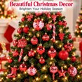 thumbnail image 6 of Velmasee 30PCS Shatterproof Christmas Tree Ornaments Set - Assorted Shapes Hanging Christmas Ball Ornaments Baubles Set with Strings for Holiday Xmas Tree Home Party Decor, 6 of 7