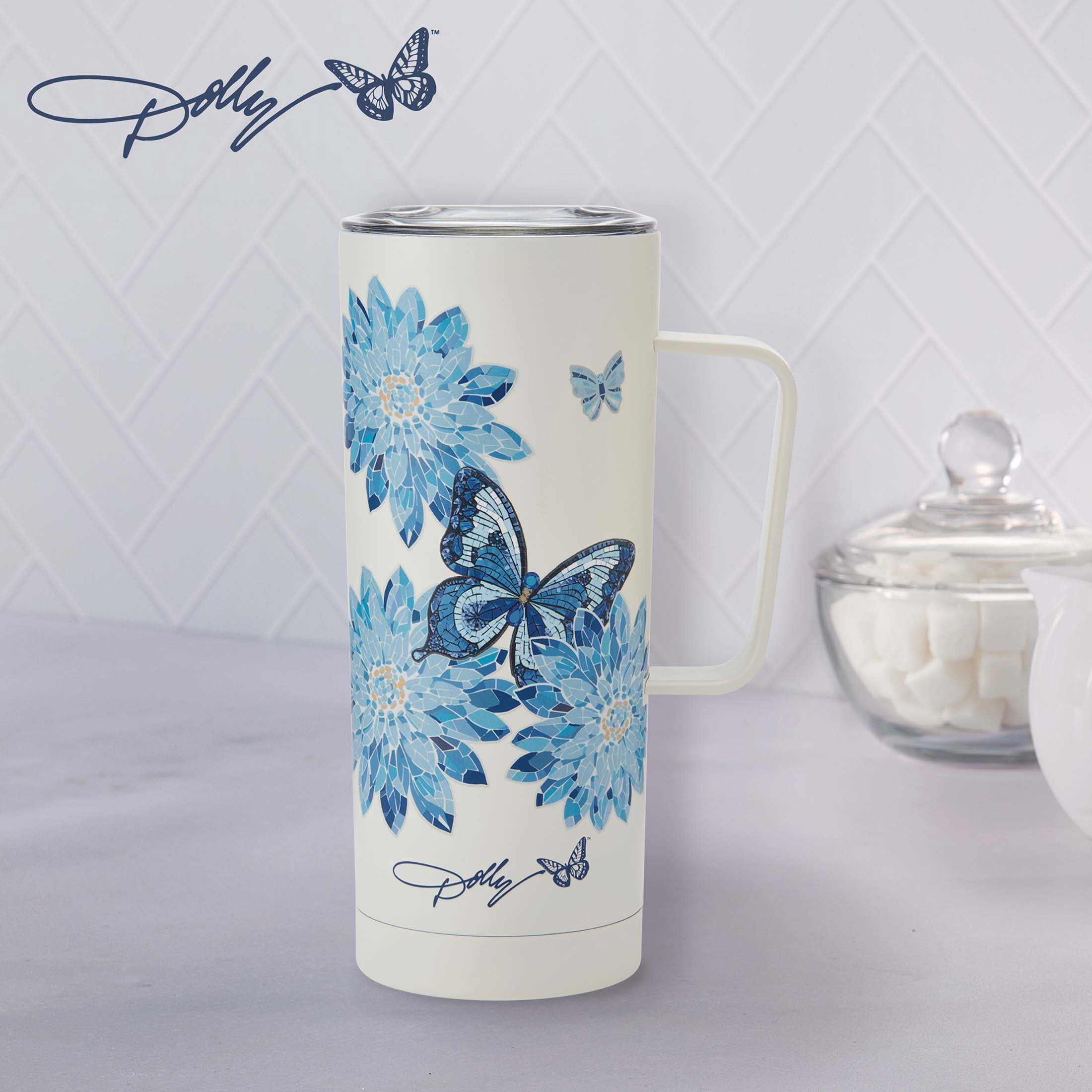 Dolly Parton 20 oz Doublewall Stainless Steel Travel Mug Blue