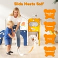 thumbnail image 3 of 10-in-1 Toddler Slide Playset for 1-3 Years Old, Indoor Outdoor Playground Equipment with Golf Set, Basketball Hoop, Climbing Frame, Drawing Board, Steering Wheel, 3 of 8