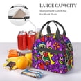 thumbnail image 7 of DouZhe Lunch Bags for Women and Men, Doodle Skull Flowers Prints Reusable Portable Insulated Cooler Waterproof Lunch Tote Bag for Travel Work School Picnic, 7 of 7