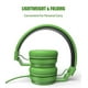 thumbnail image 2 of Audífonos 950 por Rockpapa - Micrófono infantil, Escuela, Computadora, On-Ear, Cableado y Plegables, Negro-Verde, 2 of 3
