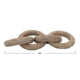 thumbnail image 2 of Creative Co-Op Mango Wood Carved Chain, 4 Rings D Cor, Natural, 2 of 4