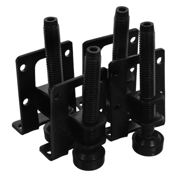 OUNONA 4Pcs Heavy Duty Adjustable Furniture Legs Black for Home Cabinet Support and Leveling