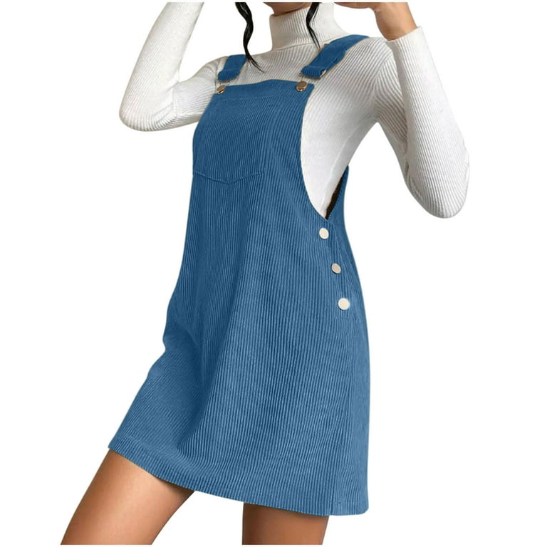 blue bib dress BRANT