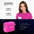 thumbnail image 5 of Liquipel Powertek 20W A/C Combo Wall Charger Light-Up - Pink, 5 of 7