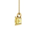 thumbnail image 3 of 3.0 ct Brilliant Princess Cut Solitaire Natural Citrine 14k Yellow Solid Gold Everyday Affordable Designer Necklace Pendant with 16" Chain, 3 of 7