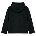 thumbnail image 5 of COMVALUE Men Solid Color Pullover Hoodie Soft Fuzzy Plush Fabric Long Sleeve Loose Fit Casual Hooded Sweatshirt for Everyday Outfits, 5 of 5