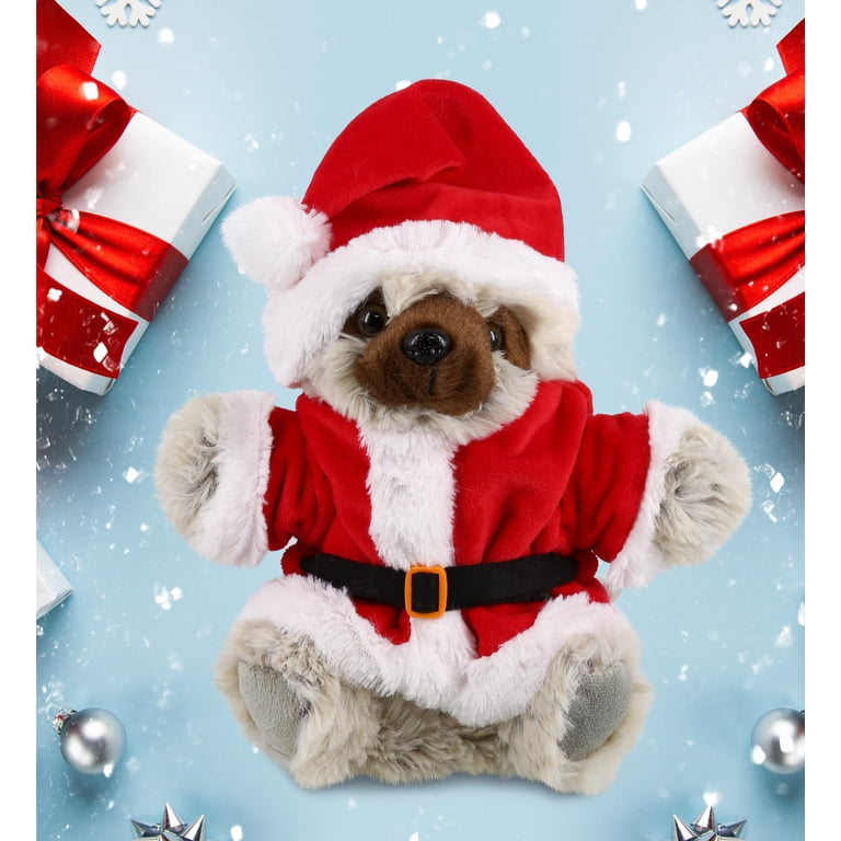 DolliBu Santa Sloth Stuffed Animal Plush Hand Puppet - Super Soft Wild  Animal Dress Up with Red Santa Claus Outfit, Cute Holiday Christmas Gift -  9 Inches - Walmart.com