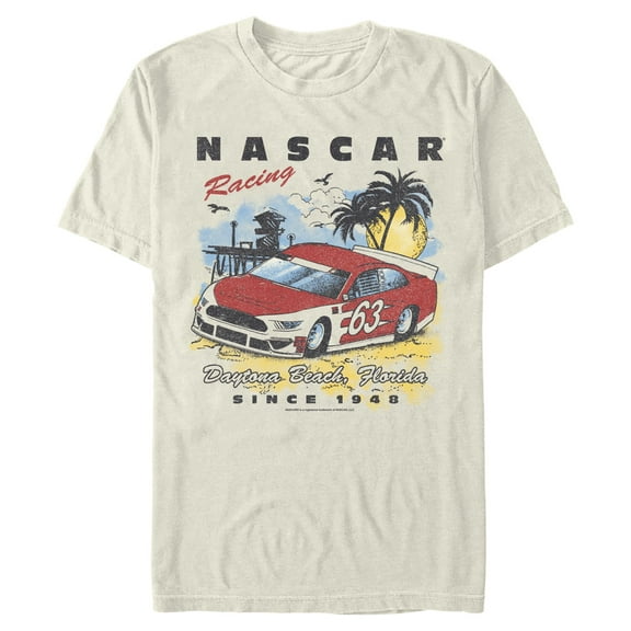 Mens NASCAR Racing Car 63 Summer Beach T Shirt