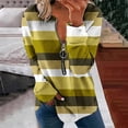 thumbnail image 1 of Chandails à Capuchon Mode pour Femmes 2023 Hauts Automne Manches Longues Ample Chandail à Enfiler Chemise Chic Décontracté Dames Rayé Col Rond Chandails 50 % de Rabais Liquidation Costumes d'Halloween/Noël, 1 of 5