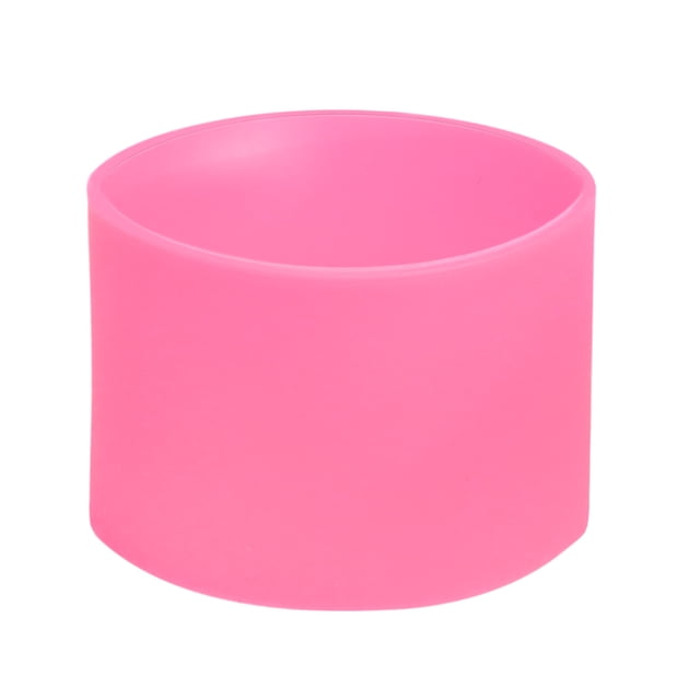 Funda protectora de silicona resistente al calor para vasos y botellas (rosa)