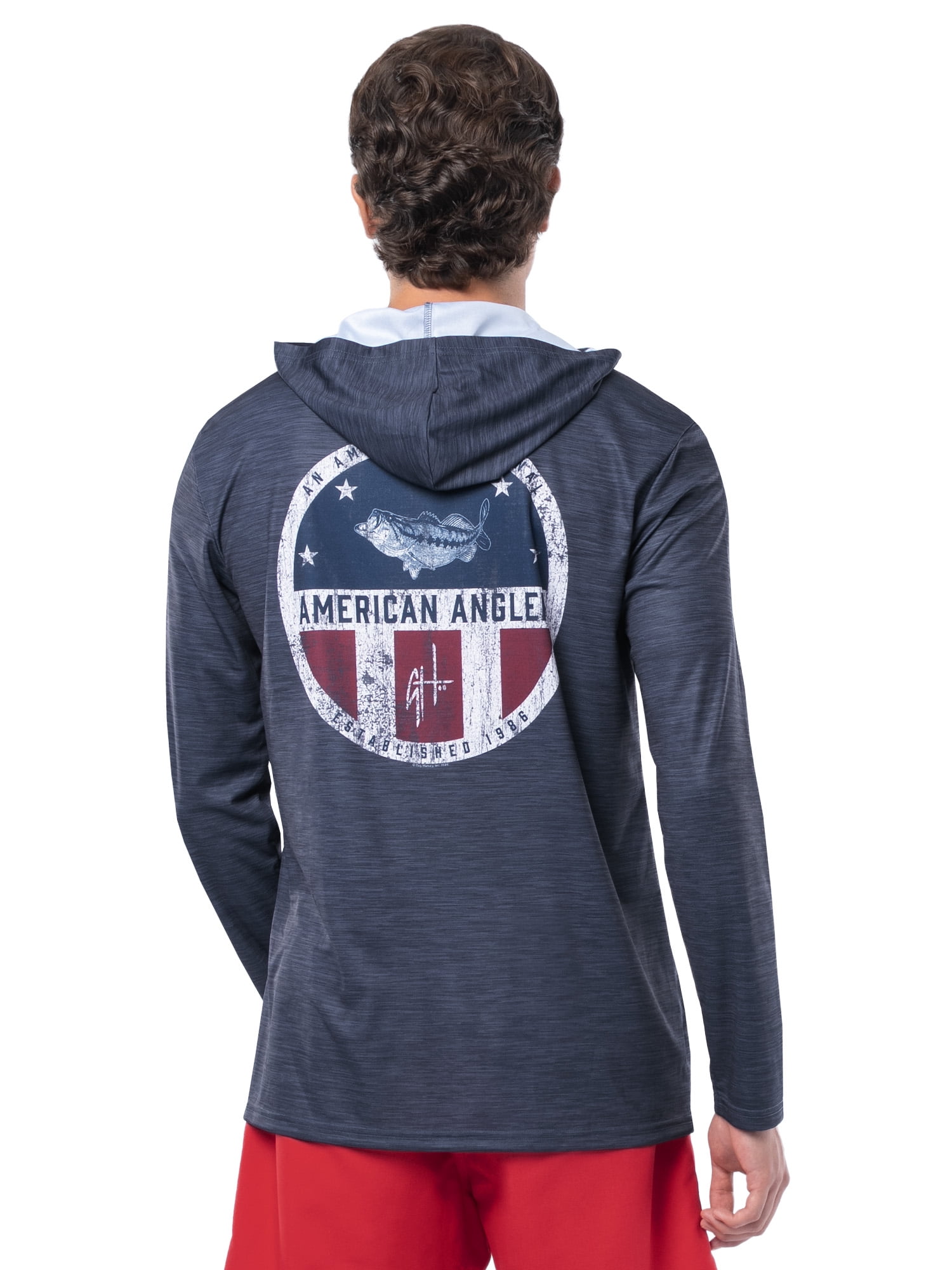 GH BY GUY HARVEY Men's Long Sleeve Sun Protection American Angler Hoodie