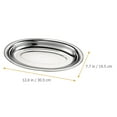thumbnail image 2 of Assiette de Service Ovale en Acier Inoxydable, Assiette de Service pour Aliments, Assiette à Collation pour la Maison, 2 of 6
