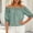 Green, variant on Womens Elegant Off The Shoulder Puff Sleeve Blouse Summer Loose Fit Party Crop Top Trendy Clothes 2026