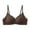 Brown, variant on Women Bra Seamless Adjustable Uplift Bra Side Spill Wire Push Up Slimming Anti Droop Brown M