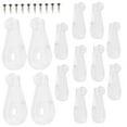thumbnail image 4 of IBASETOY Cabinet Hardware Clamps 20 Pcs White Plastic for Glass Doors and Mirrors, 4 of 8