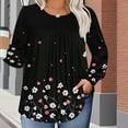 thumbnail image 4 of Neewe Plus Size Tops for Women Winter Long Sleeve Shirts Crew Neck Casual Loose Tunic Blouse, 4 of 6