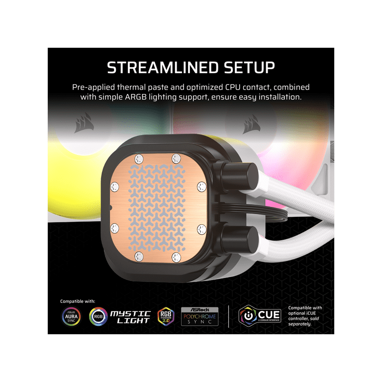 Corsair, Liquid CPU Cooler, NAUTILUS 360 RS, White - Walmart.com