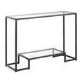thumbnail image 5 of VEVOR 2-Tier Glass Console Table, Modern Rectangle Sofa Side Table with Tempered Glass Top and Iron Legs, Golden Consloe Desk with Anti-Tip Device for Living Room, Hallway, Entryway, Foyer, Black, 5 of 9