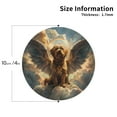 thumbnail image 2 of Sigee Cloud Rainbow Winged Dog for Water-Resistant, Heat-Resistant, Non-Slip Leather Coasters Set, Ideal for Coffee Table, Office, Bar, Home Decor-Round Shape, 2 of 6