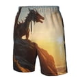 thumbnail image 4 of Pofeuu Seaside Sunset Cool Dragon Prin Men's Swim Trunks Quick Dry Bathing Suit Swimming Board Shorts Mesh Lining Beach Swimwear-XX-Large, 4 of 6