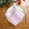 thumbnail image 2 of Napkin Satin Napkin 20*20Inchx4 Kitchen Towel Dinner Plate Towel Decorative Towel Napkin Tea Towel Suitable For Kitchen Table Purple and Pink Stripes, 2 of 8