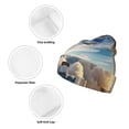 thumbnail image 3 of Pofeuu Sunset Airplane Travel View Print Beanie Hat for Men Women Knit Winter Hat Warm Cuffed Skull Beanie Slouchy Soft Unisex, 3 of 6