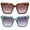 Brown Tortoise, Turquoise, variant on Square Oversized Sunglasses for Men & Women -Top Horned Rim Eyewear