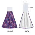 thumbnail image 3 of Yayeee Kitchen Hanging Hand Towels Set of 2 with Loop Bathroom Absorbent Tie Towel, Purple Christmas Tree Pattern, 3 of 7