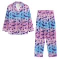 thumbnail image 6 of FOR U DESIGNS Halloween Bat Womens Nightwear Sets Button Front 2 Piece Pajama Tops for Women Soft Comfy Button Size XS Long Sleeve Button Up Pajamas for Women Jogger, 6 of 7