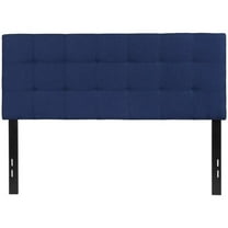 Bowery Hill Contemporary Tufted Full Panel Headboard in Navy