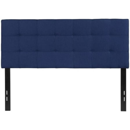 Bowery Hill Contemporary Tufted Full Panel Headboard in Navy