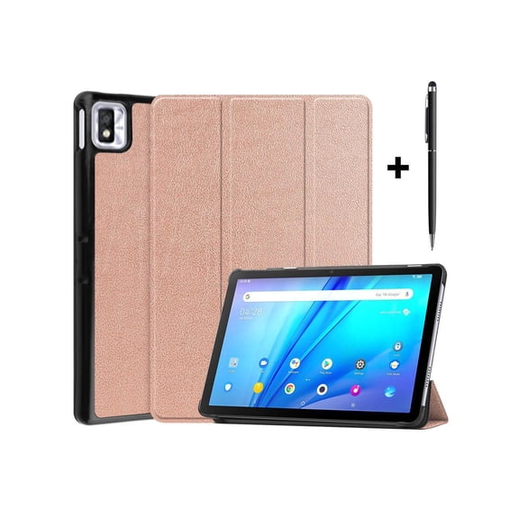 Case for TCL Tab 10s 10.1 inch 9080G 2021, Trifold Slim Smart Stand Cover Hard Shell for 8.0" Nokia Tablet T10 2022 Release with Universal Stylus Pen