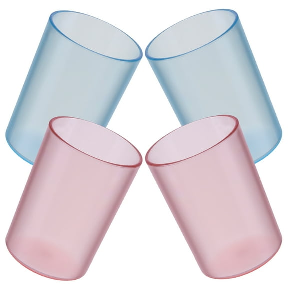 FOMIYES 4pcs Bathroom Cups Reusable Drink Cup Toothbrush Cup Mouthwash Water Tumbler Cup Mug