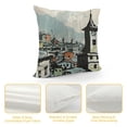thumbnail image 4 of YINGXI Throw Pillow Cushion Cover, Hand Drawn Building of Durbar Mountains and Buildings in Tourist Attraction, Decorative Square Accent Pillow Case,Multicolor 18x18in, 4 of 5