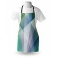 thumbnail image 3 of Teal and White Apron Abstract Triangles Angled Shapes Geometrical Contemporary Futuristic Design, Unisex Kitchen Bib Apron with Adjustable Neck for Cooking Baking Gardening, Multicolor, by Ambesonne, 3 of 3