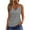 Gray, variant on ShomPort Sleeveless Eyelet Tank Tops for Women Summer Casual Cowl Neck Wide Strap Camisole Shirts