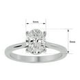 thumbnail image 5 of SuperJeweler 1 Carat Oval Shape Moissanite Solitaire Engagement Ring in 14 Karat White Gold, 5 of 6