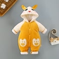 thumbnail image 2 of Newborn Infant Baby Girl Boy Romper Cute Ear Hooded Cotton Jumpsuit Long Sleeve Bodysuit Winter Warm Soft Onesie Playsuit Outfit, 2 of 6