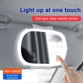 thumbnail image 3 of Kenally Espejo de tocador para coche, Clip de maquillaje táctil, luces LED, alta definición, Universal, gran angular, viaje, para mujer, Automoción decorativa y accesorios Blanco, 3 of 6