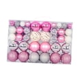 thumbnail image 1 of 100x adornos de bolas de Navidad decoraciones colgantes para de Navidad bolas de Navidad para boda fiesta de graduación aniversario de año Nuevo Rosa Blanco Plata Macarena Colgantes Bolas, 1 of 8