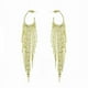 thumbnail image 1 of Pendientes colgantes de borla larga de oro para mujer, pendientes largos de rosca, pendientes de cadena para niñas, 1 of 3