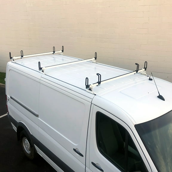 Vantech GFY Heavy Duty 3 Bar Ladder Roof Rack Fits: Mercedes/Dodge Sprinter 2007-on Low Roof