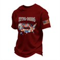 thumbnail image 2 of ASDFVBKG American Flag Shirts Mens American Flag 1776 Tee Shirts Short Sleeve Summer Memorial Day Shirts Red XL, 2 of 4