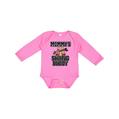 

Inktastic Mommys Skiing Buddy for Kids Gift Baby Boy or Baby Girl Long Sleeve Bodysuit