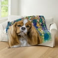thumbnail image 4 of CafePress - Cavalier King Charles Spaniel Painting Throw Blank - Soft Fleece Throw Blanket, 50"x60" for All Ages, 4 of 4