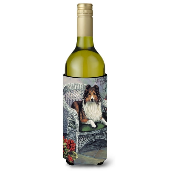 Carolines Treasures PPP3187LITERK 24 oz Sheltie Patio Jewel Wine Bottle Hugger